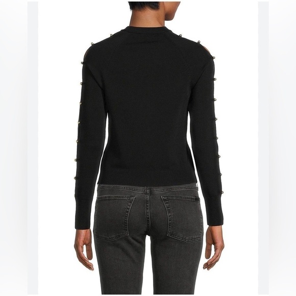 JONATHAN SIMKHAI Ryann Beaded Keyhole Sweater - Picture 2 of 7